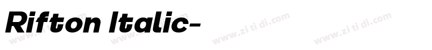 Rifton Italic字体转换